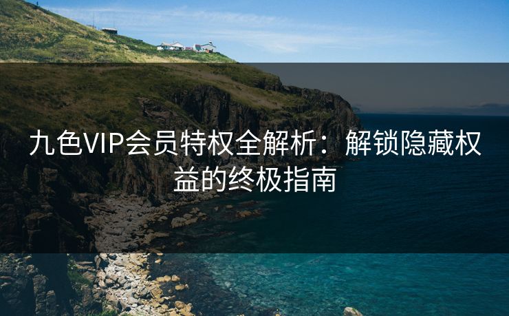 九色VIP会员特权全解析：解锁隐藏权益的终极指南  第1张